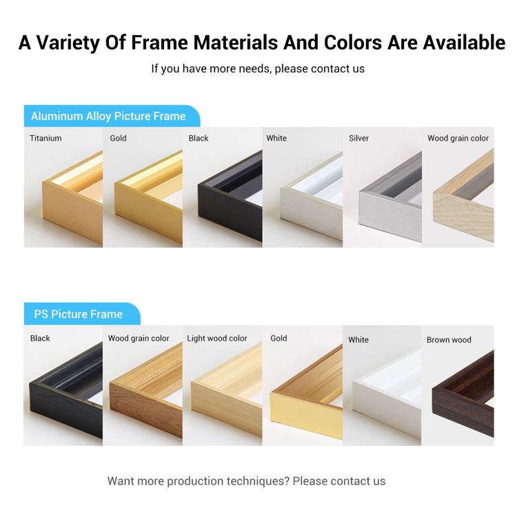 Golden Mountains Decorative Painting with Aluminum Alloy Frame Print On Your Demand, 15x20cm, 20x20cm, 30x30cm, 40x40cm, 50x50cm, 60x60cm, 70x70cm, 80x80cm, 90x90cm