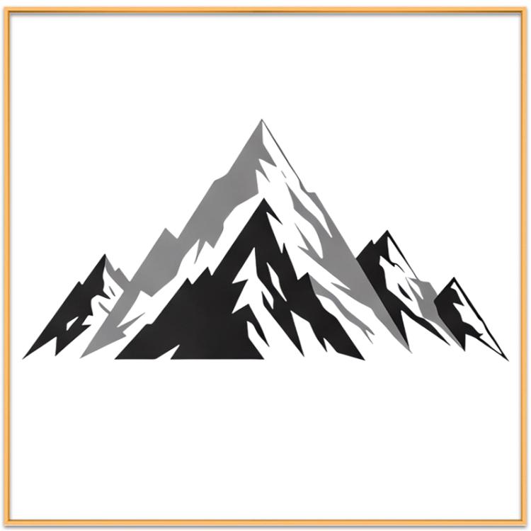Snow Mountain Decorative Painting with Aluminum Alloy Frame Print On Your Demand, 15x20cm, 20x20cm, 30x30cm, 40x40cm, 50x50cm, 60x60cm, 70x70cm, 80x80cm, 90x90cm
