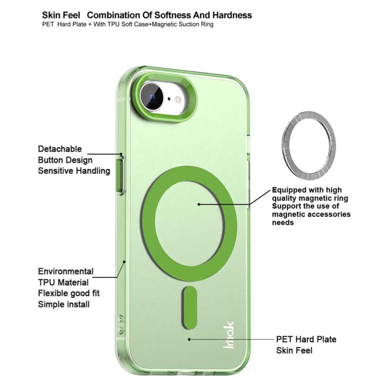 IMAK Candy Series Shockproof MagSafe Phone Case, For iPhone 16e / 17e, For iPhone 17 Pro Max, For iPhone 17 Pro, For iPhone 17, For iPhone Air, For iPhone 16 Pro Max, For iPhone 16 Pro, For iPhone 16 Plus, For iPhone 16, For iPhone 15 Pro Max          ...