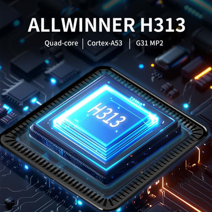 Q7 4K UHD Android 10 Smart TV Box with Remote Control, Allwinner H313 Quad-Core