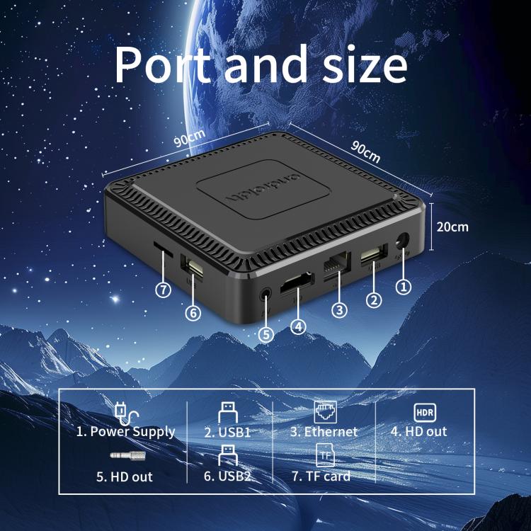 Q7 4K UHD Android 10 Smart TV Box with Remote Control, Allwinner H313 Quad-Core