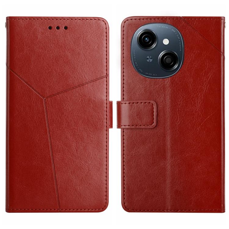 Y-shaped Pattern Flip Leather Phone Case, For Tecno Spark 40C, For Tecno Pova 7 5G, For Tecno Spark 40 Pro+ 4G, For Tecno Spark 40 Pro 4G, For Tecno Spark 40 4G, For Tecno Pova 7 Ultra 5G, For Tecno Pova 7 4G, For Tecno Pova Curve 5G                   ...