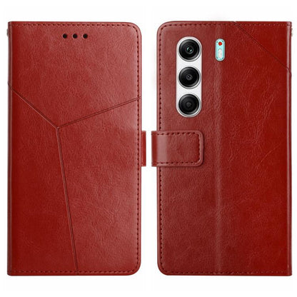 Y-shaped Pattern Flip Leather Phone Case, For Tecno Spark 40C, For Tecno Pova 7 5G, For Tecno Spark 40 Pro+ 4G, For Tecno Spark 40 Pro 4G, For Tecno Spark 40 4G, For Tecno Pova 7 Ultra 5G, For Tecno Pova 7 4G, For Tecno Pova Curve 5G                   ...