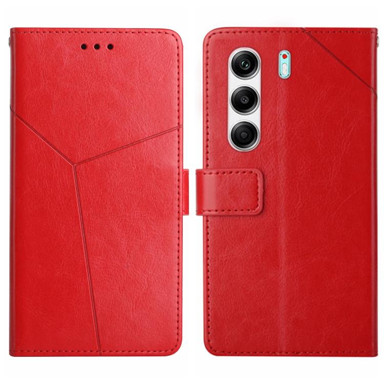 Y-shaped Pattern Flip Leather Phone Case, For Tecno Spark 40C, For Tecno Pova 7 5G, For Tecno Spark 40 Pro+ 4G, For Tecno Spark 40 Pro 4G, For Tecno Spark 40 4G, For Tecno Pova 7 Ultra 5G, For Tecno Pova 7 4G, For Tecno Pova Curve 5G                   ...