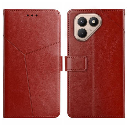 Y-shaped Pattern Flip Leather Phone Case, For Tecno Spark 40C, For Tecno Pova 7 5G, For Tecno Spark 40 Pro+ 4G, For Tecno Spark 40 Pro 4G, For Tecno Spark 40 4G, For Tecno Pova 7 Ultra 5G, For Tecno Pova 7 4G, For Tecno Pova Curve 5G                   ...