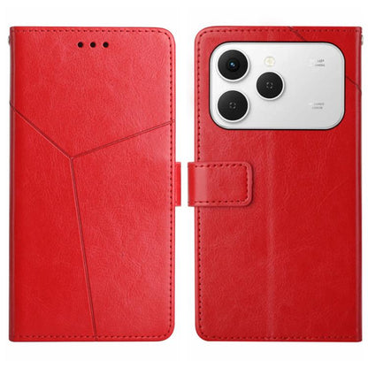 Y-shaped Pattern Flip Leather Phone Case, For Tecno Spark 40C, For Tecno Pova 7 5G, For Tecno Spark 40 Pro+ 4G, For Tecno Spark 40 Pro 4G, For Tecno Spark 40 4G, For Tecno Pova 7 Ultra 5G, For Tecno Pova 7 4G, For Tecno Pova Curve 5G                   ...