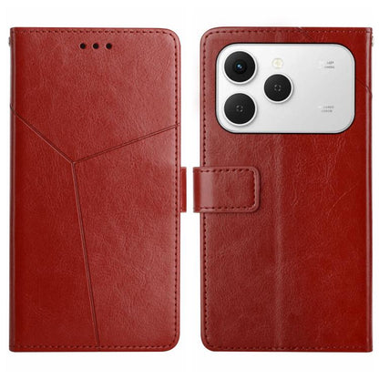 Y-shaped Pattern Flip Leather Phone Case, For Tecno Spark 40C, For Tecno Pova 7 5G, For Tecno Spark 40 Pro+ 4G, For Tecno Spark 40 Pro 4G, For Tecno Spark 40 4G, For Tecno Pova 7 Ultra 5G, For Tecno Pova 7 4G, For Tecno Pova Curve 5G                   ...