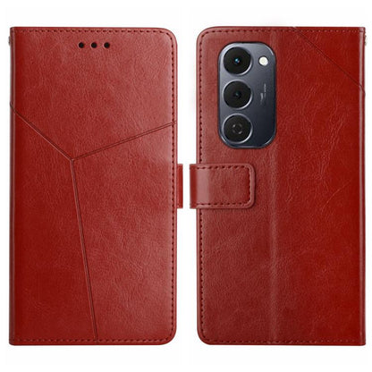 Y-shaped Pattern Flip Leather Phone Case, For Tecno Spark 40C, For Tecno Pova 7 5G, For Tecno Spark 40 Pro+ 4G, For Tecno Spark 40 Pro 4G, For Tecno Spark 40 4G, For Tecno Pova 7 Ultra 5G, For Tecno Pova 7 4G, For Tecno Pova Curve 5G                   ...