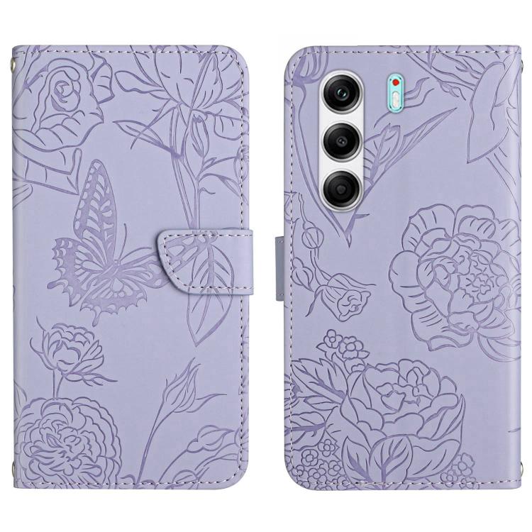 Skin Feel Butterfly Embossed Flip Leather Phone Case, For Tecno Spark 40C, For Tecno Pova 7 5G, For Tecno Spark 40 Pro+ 4G, For Tecno Spark 40 Pro 4G, For Tecno Spark 40 4G, For Tecno Pova 7 Ultra 5G, For Tecno Pova 7 4G, For Tecno Pova Curve 5G       ...