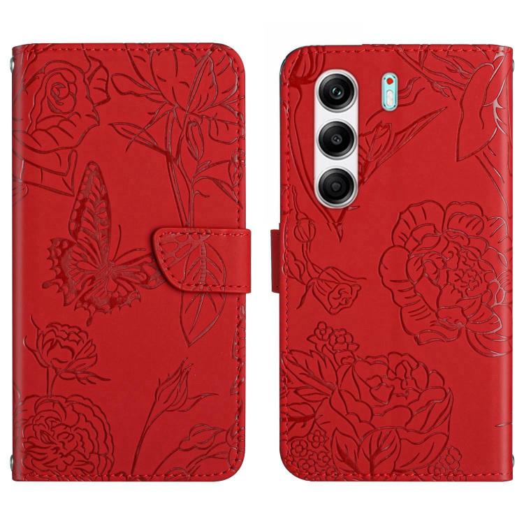 Skin Feel Butterfly Embossed Flip Leather Phone Case, For Tecno Spark 40C, For Tecno Pova 7 5G, For Tecno Spark 40 Pro+ 4G, For Tecno Spark 40 Pro 4G, For Tecno Spark 40 4G, For Tecno Pova 7 Ultra 5G, For Tecno Pova 7 4G, For Tecno Pova Curve 5G       ...