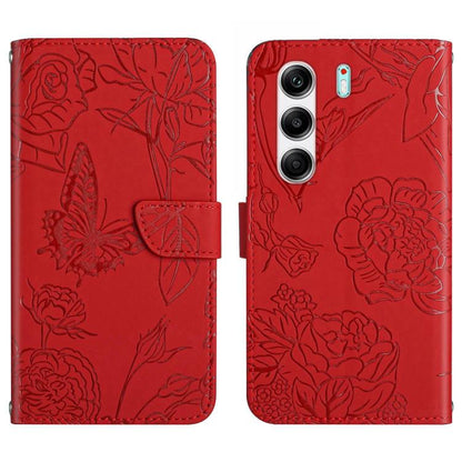 Skin Feel Butterfly Embossed Flip Leather Phone Case, For Tecno Spark 40C, For Tecno Pova 7 5G, For Tecno Spark 40 Pro+ 4G, For Tecno Spark 40 Pro 4G, For Tecno Spark 40 4G, For Tecno Pova 7 Ultra 5G, For Tecno Pova 7 4G, For Tecno Pova Curve 5G       ...