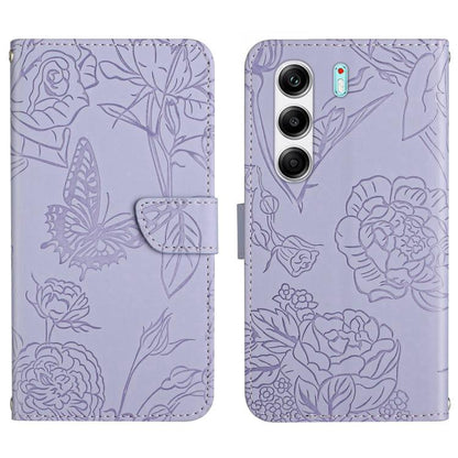 Skin Feel Butterfly Embossed Flip Leather Phone Case, For Tecno Spark 40C, For Tecno Pova 7 5G, For Tecno Spark 40 Pro+ 4G, For Tecno Spark 40 Pro 4G, For Tecno Spark 40 4G, For Tecno Pova 7 Ultra 5G, For Tecno Pova 7 4G, For Tecno Pova Curve 5G       ...