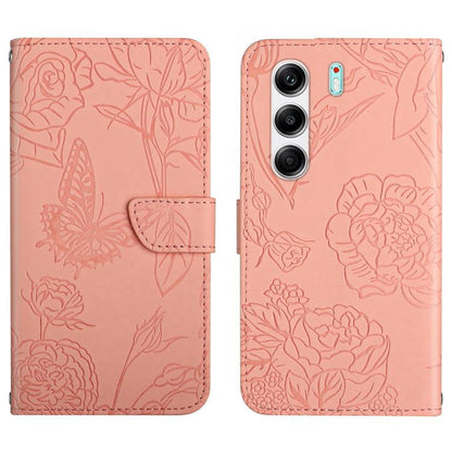 Skin Feel Butterfly Embossed Flip Leather Phone Case, For Tecno Spark 40C, For Tecno Pova 7 5G, For Tecno Spark 40 Pro+ 4G, For Tecno Spark 40 Pro 4G, For Tecno Spark 40 4G, For Tecno Pova 7 Ultra 5G, For Tecno Pova 7 4G, For Tecno Pova Curve 5G       ...