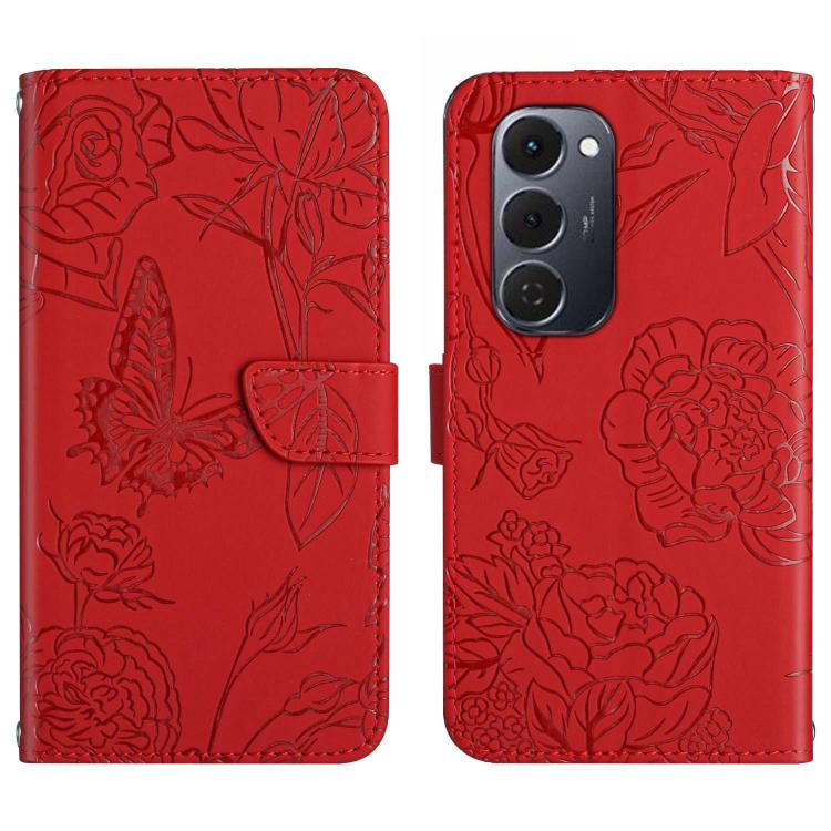 Skin Feel Butterfly Embossed Flip Leather Phone Case, For Tecno Spark 40C, For Tecno Pova 7 5G, For Tecno Spark 40 Pro+ 4G, For Tecno Spark 40 Pro 4G, For Tecno Spark 40 4G, For Tecno Pova 7 Ultra 5G, For Tecno Pova 7 4G, For Tecno Pova Curve 5G       ...