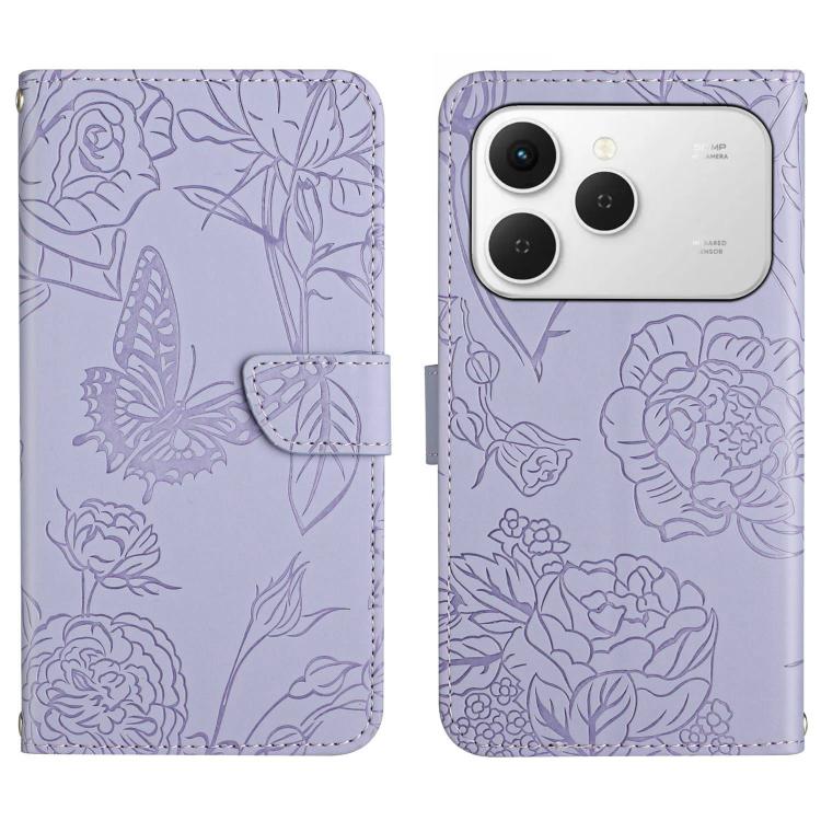 Skin Feel Butterfly Embossed Flip Leather Phone Case, For Tecno Spark 40C, For Tecno Pova 7 5G, For Tecno Spark 40 Pro+ 4G, For Tecno Spark 40 Pro 4G, For Tecno Spark 40 4G, For Tecno Pova 7 Ultra 5G, For Tecno Pova 7 4G, For Tecno Pova Curve 5G       ...