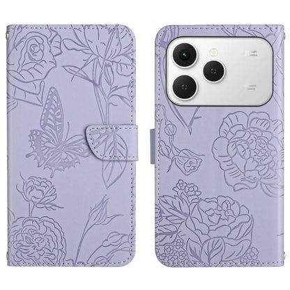 Skin Feel Butterfly Embossed Flip Leather Phone Case, For Tecno Spark 40C, For Tecno Pova 7 5G, For Tecno Spark 40 Pro+ 4G, For Tecno Spark 40 Pro 4G, For Tecno Spark 40 4G, For Tecno Pova 7 Ultra 5G, For Tecno Pova 7 4G, For Tecno Pova Curve 5G       ...