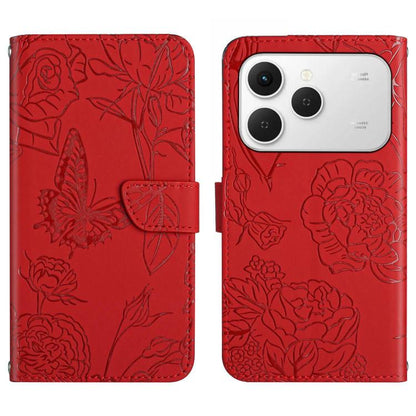 Skin Feel Butterfly Embossed Flip Leather Phone Case, For Tecno Spark 40C, For Tecno Pova 7 5G, For Tecno Spark 40 Pro+ 4G, For Tecno Spark 40 Pro 4G, For Tecno Spark 40 4G, For Tecno Pova 7 Ultra 5G, For Tecno Pova 7 4G, For Tecno Pova Curve 5G       ...