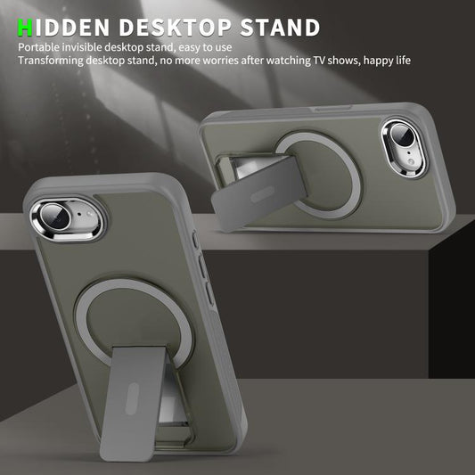 Acrylic Hybrid TPU MagSafe Holder Phone Case, For iPhone 17e / 16e, For iPhone 17 Pro Max, For iPhone 17 Pro, For iPhone 17
