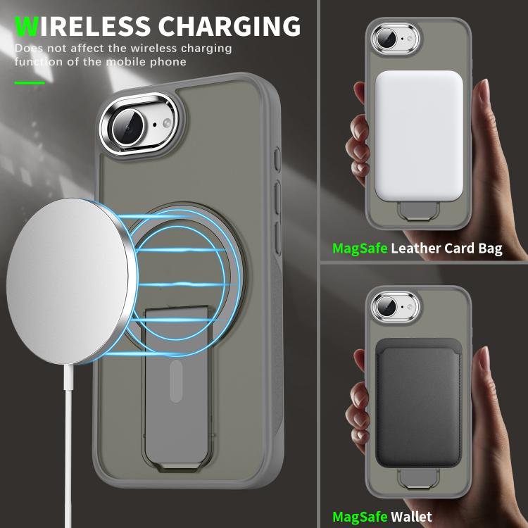 Acrylic Hybrid TPU MagSafe Holder Phone Case, For iPhone 17e / 16e, For iPhone 17 Pro Max, For iPhone 17 Pro, For iPhone 17