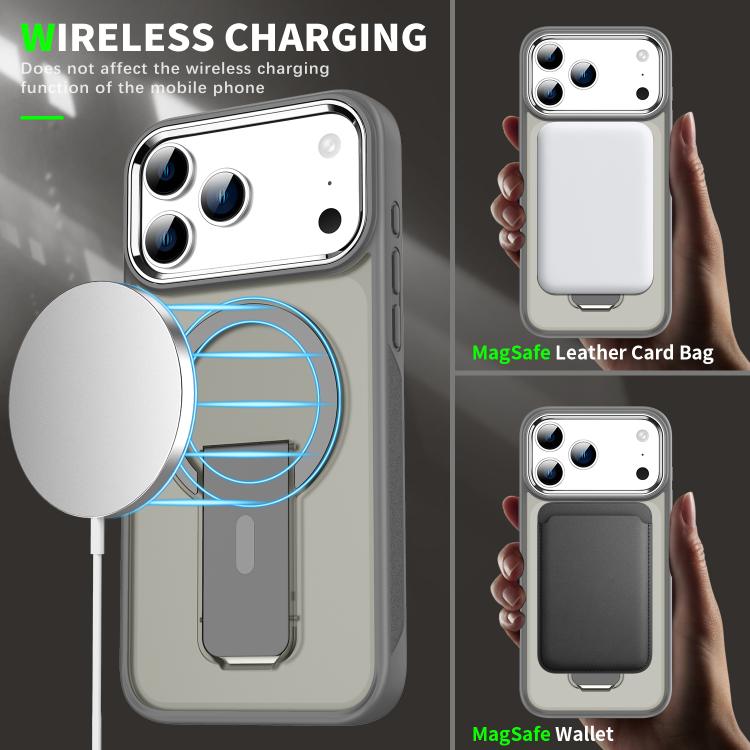 Acrylic Hybrid TPU MagSafe Holder Phone Case, For iPhone 18 Pro / 17 Pro, For iPhone 18 Pro Max / 17 Pro Max, For iPhone 17e / 16e, For iPhone 17