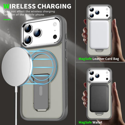 Acrylic Hybrid TPU MagSafe Holder Phone Case, For iPhone 18 Pro / 17 Pro, For iPhone 18 Pro Max / 17 Pro Max, For iPhone 17e / 16e, For iPhone 17