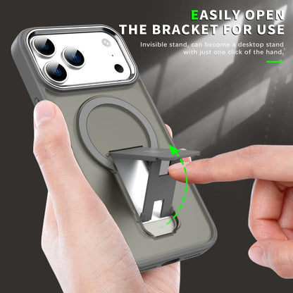 Acrylic Hybrid TPU MagSafe Holder Phone Case, For iPhone 18 Pro / 17 Pro, For iPhone 18 Pro Max / 17 Pro Max, For iPhone 17e / 16e, For iPhone 17