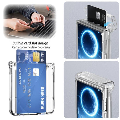 Spring Rubber Chain Card Slot PC Folding Phone Case with Stand, For Galaxy Z Flip8 5G, For Samsung Galaxy Z Flip7 5G, For Samsung Galaxy Z Flip6 5G, For Samsung Galaxy Z Flip5 5G