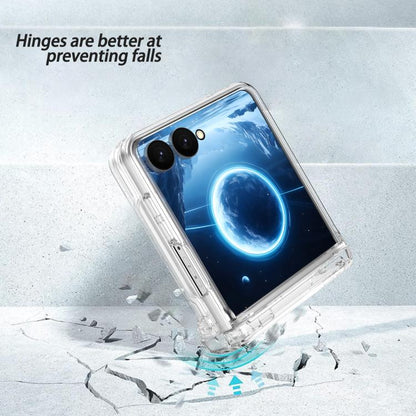 Spring Rubber Chain Card Slot PC Folding Phone Case with Stand, For Galaxy Z Flip8 5G, For Samsung Galaxy Z Flip7 5G, For Samsung Galaxy Z Flip6 5G, For Samsung Galaxy Z Flip5 5G