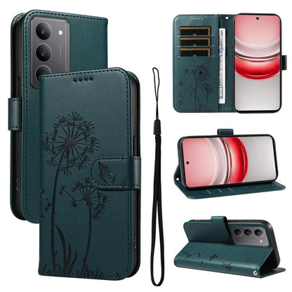 Dandelion Embossed Pattern Flip Leather Phone Case, For Realme 16 Pro+ 5G Global, For Realme 16 Pro 5G Global, For Realme C85 5G / 15X 5G India, For Realme C85 Pro 4G, For Realme 15T 5G, For Realme C71 4G India, For Realme 15 5G, For Realme 14x 5G Global