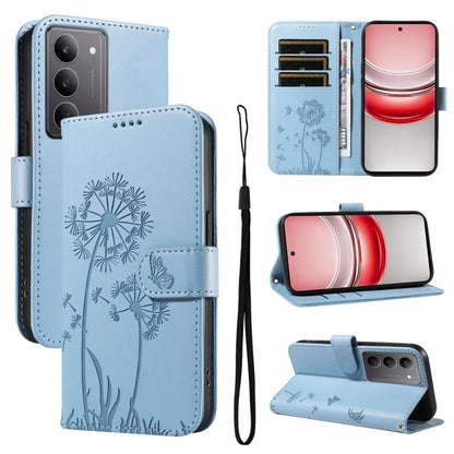 Dandelion Embossed Pattern Flip Leather Phone Case, For Realme 16 Pro+ 5G Global, For Realme 16 Pro 5G Global, For Realme C85 5G / 15X 5G India, For Realme C85 Pro 4G, For Realme 15T 5G, For Realme C71 4G India, For Realme 15 5G, For Realme 14x 5G Global