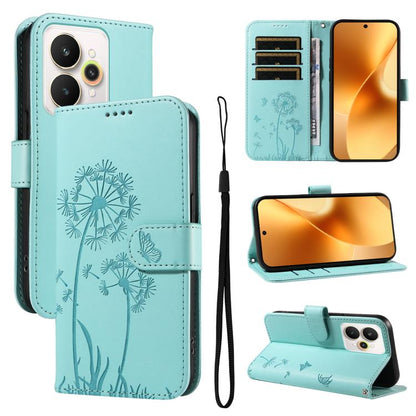 Dandelion Embossed Pattern Flip Leather Phone Case, For Realme 16 Pro+ 5G Global, For Realme 16 Pro 5G Global, For Realme C85 5G / 15X 5G India, For Realme C85 Pro 4G, For Realme 15T 5G, For Realme C71 4G India, For Realme 15 5G, For Realme 14x 5G Global