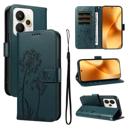 Dandelion Embossed Pattern Flip Leather Phone Case, For Realme 16 Pro+ 5G Global, For Realme 16 Pro 5G Global, For Realme C85 5G / 15X 5G India, For Realme C85 Pro 4G, For Realme 15T 5G, For Realme C71 4G India, For Realme 15 5G, For Realme 14x 5G Global
