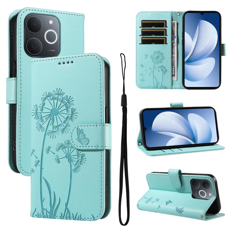 Dandelion Embossed Pattern Flip Leather Phone Case, For Realme 16 Pro+ 5G Global, For Realme 16 Pro 5G Global, For Realme C85 5G / 15X 5G India, For Realme C85 Pro 4G, For Realme 15T 5G, For Realme C71 4G India, For Realme 15 5G, For Realme 14x 5G Global