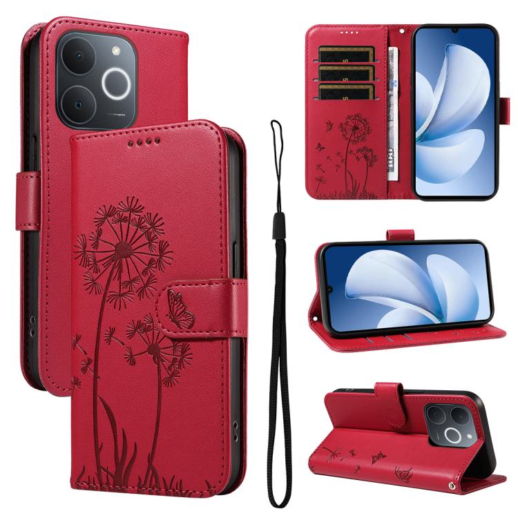 Dandelion Embossed Pattern Flip Leather Phone Case, For Realme 16 Pro+ 5G Global, For Realme 16 Pro 5G Global, For Realme C85 5G / 15X 5G India, For Realme C85 Pro 4G, For Realme 15T 5G, For Realme C71 4G India, For Realme 15 5G, For Realme 14x 5G Global