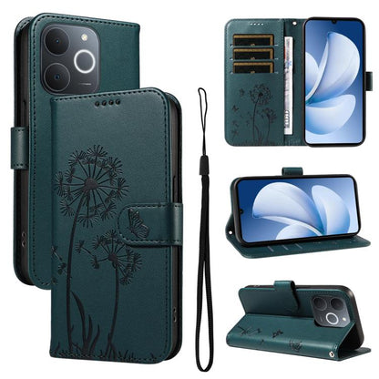 Dandelion Embossed Pattern Flip Leather Phone Case, For Realme 16 Pro+ 5G Global, For Realme 16 Pro 5G Global, For Realme C85 5G / 15X 5G India, For Realme C85 Pro 4G, For Realme 15T 5G, For Realme C71 4G India, For Realme 15 5G, For Realme 14x 5G Global