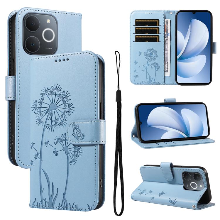 Dandelion Embossed Pattern Flip Leather Phone Case, For Realme 16 Pro+ 5G Global, For Realme 16 Pro 5G Global, For Realme C85 5G / 15X 5G India, For Realme C85 Pro 4G, For Realme 15T 5G, For Realme C71 4G India, For Realme 15 5G, For Realme 14x 5G Global