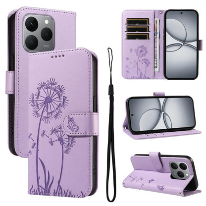 Dandelion Embossed Pattern Flip Leather Phone Case, For Realme 16 Pro+ 5G Global, For Realme 16 Pro 5G Global, For Realme C85 5G / 15X 5G India, For Realme C85 Pro 4G, For Realme 15T 5G, For Realme C71 4G India, For Realme 15 5G, For Realme 14x 5G Global