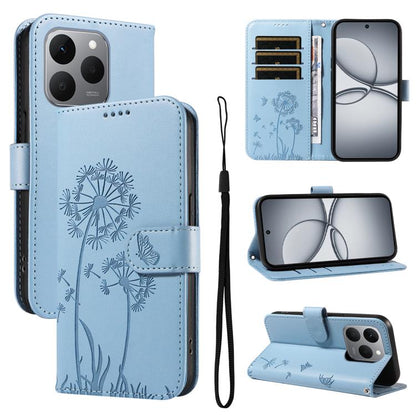 Dandelion Embossed Pattern Flip Leather Phone Case, For Realme 16 Pro+ 5G Global, For Realme 16 Pro 5G Global, For Realme C85 5G / 15X 5G India, For Realme C85 Pro 4G, For Realme 15T 5G, For Realme C71 4G India, For Realme 15 5G, For Realme 14x 5G Global