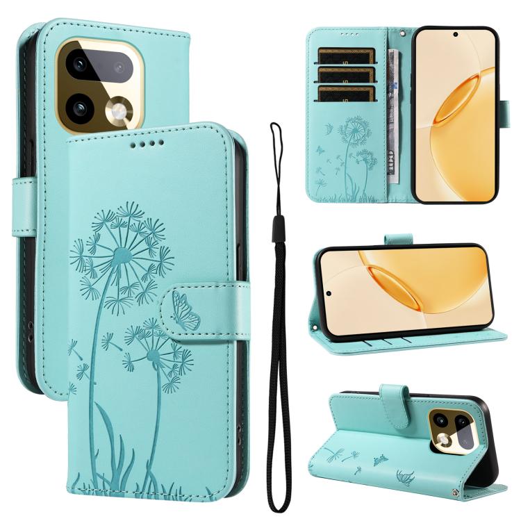 Dandelion Embossed Pattern Flip Leather Phone Case, For Realme 16 Pro+ 5G Global, For Realme 16 Pro 5G Global, For Realme C85 5G / 15X 5G India, For Realme C85 Pro 4G, For Realme 15T 5G, For Realme C71 4G India, For Realme 15 5G, For Realme 14x 5G Global