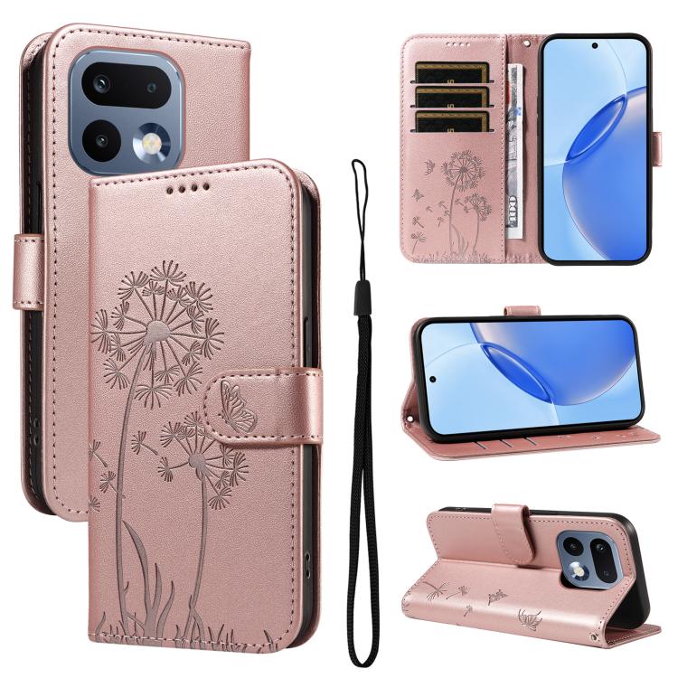 Dandelion Embossed Pattern Flip Leather Phone Case, For Realme 16T 5G, For Realme 16 Pro+ 5G Global, For Realme 16 Pro 5G Global, For Realme P4x 5G, For Realme C85 5G / 15X 5G India, For Realme C85 Pro 4G, For Realme 15T 5G, For Realme C71 4G India    ...