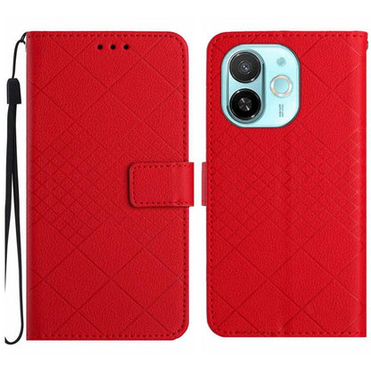Rhombic Grid Texture Leather Phone Case, For Tecno Spark 40C, For Tecno Pova 7 5G, For Tecno Spark 40 Pro+ 4G, For Tecno Spark 40 Pro 4G, For Tecno Spark 40 4G, For Tecno Pova 7 Ultra 5G, For Tecno Pova 7 4G, For Tecno Pova Curve 5G                    ...