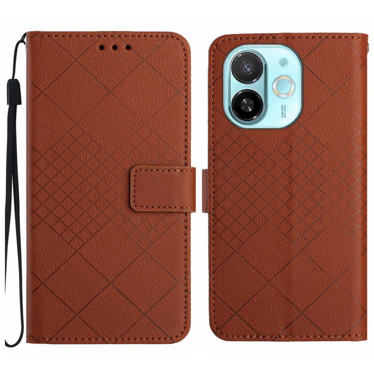 Rhombic Grid Texture Leather Phone Case, For Tecno Spark 40C, For Tecno Pova 7 5G, For Tecno Spark 40 Pro+ 4G, For Tecno Spark 40 Pro 4G, For Tecno Spark 40 4G, For Tecno Pova 7 Ultra 5G, For Tecno Pova 7 4G, For Tecno Pova Curve 5G                    ...