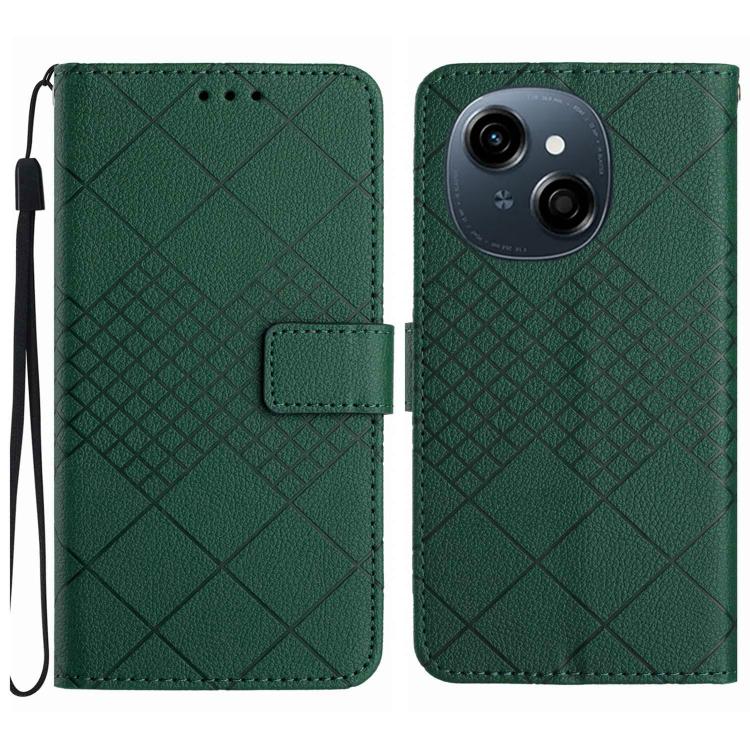 Rhombic Grid Texture Leather Phone Case, For Tecno Spark 40C, For Tecno Pova 7 5G, For Tecno Spark 40 Pro+ 4G, For Tecno Spark 40 Pro 4G, For Tecno Spark 40 4G, For Tecno Pova 7 Ultra 5G, For Tecno Pova 7 4G, For Tecno Pova Curve 5G                    ...