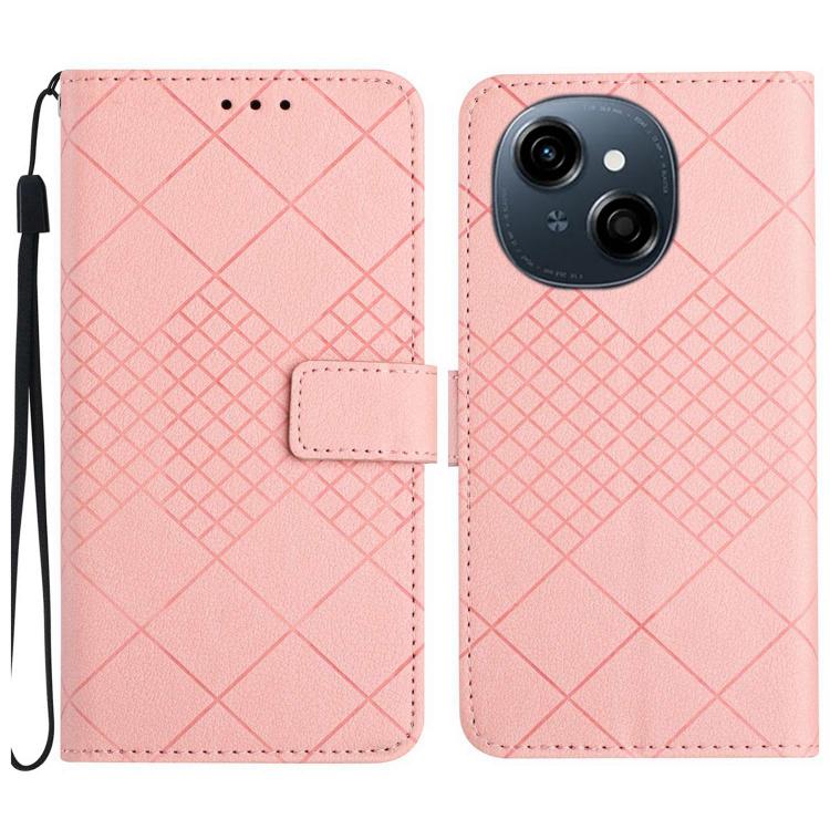 Rhombic Grid Texture Leather Phone Case, For Tecno Spark 40C, For Tecno Pova 7 5G, For Tecno Spark 40 Pro+ 4G, For Tecno Spark 40 Pro 4G, For Tecno Spark 40 4G, For Tecno Pova 7 Ultra 5G, For Tecno Pova 7 4G, For Tecno Pova Curve 5G                    ...