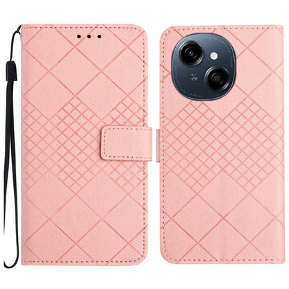 Rhombic Grid Texture Leather Phone Case, For Tecno Spark 40C, For Tecno Pova 7 5G, For Tecno Spark 40 Pro+ 4G, For Tecno Spark 40 Pro 4G, For Tecno Spark 40 4G, For Tecno Pova 7 Ultra 5G, For Tecno Pova 7 4G, For Tecno Pova Curve 5G                    ...