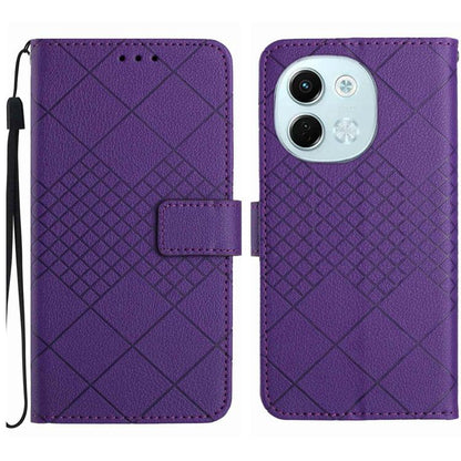 Rhombic Grid Texture Leather Phone Case, For Tecno Spark 40C, For Tecno Pova 7 5G, For Tecno Spark 40 Pro+ 4G, For Tecno Spark 40 Pro 4G, For Tecno Spark 40 4G, For Tecno Pova 7 Ultra 5G, For Tecno Pova 7 4G, For Tecno Pova Curve 5G                    ...