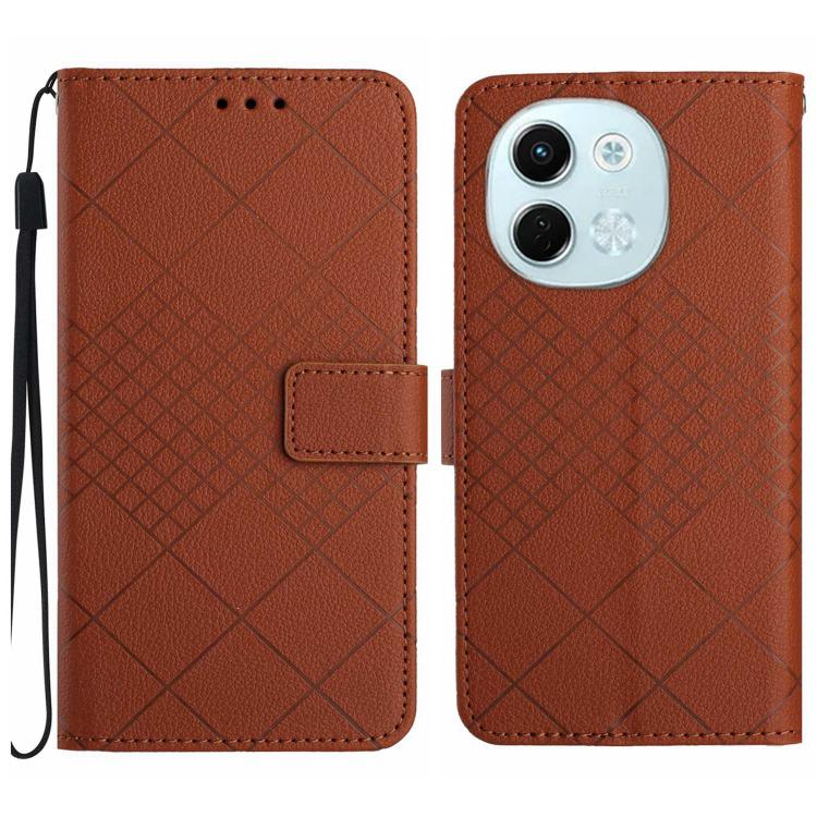 Rhombic Grid Texture Leather Phone Case, For Tecno Spark 40C, For Tecno Pova 7 5G, For Tecno Spark 40 Pro+ 4G, For Tecno Spark 40 Pro 4G, For Tecno Spark 40 4G, For Tecno Pova 7 Ultra 5G, For Tecno Pova 7 4G, For Tecno Pova Curve 5G                    ...