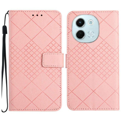 Rhombic Grid Texture Leather Phone Case, For Tecno Spark 40C, For Tecno Pova 7 5G, For Tecno Spark 40 Pro+ 4G, For Tecno Spark 40 Pro 4G, For Tecno Spark 40 4G, For Tecno Pova 7 Ultra 5G, For Tecno Pova 7 4G, For Tecno Pova Curve 5G                    ...