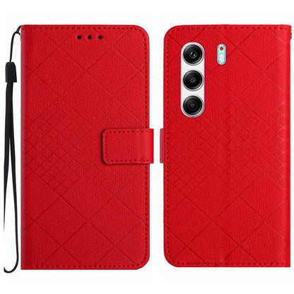 Rhombic Grid Texture Leather Phone Case, For Tecno Spark 40C, For Tecno Pova 7 5G, For Tecno Spark 40 Pro+ 4G, For Tecno Spark 40 Pro 4G, For Tecno Spark 40 4G, For Tecno Pova 7 Ultra 5G, For Tecno Pova 7 4G, For Tecno Pova Curve 5G                    ...