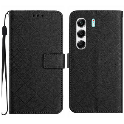 Rhombic Grid Texture Leather Phone Case, For Tecno Spark 40C, For Tecno Pova 7 5G, For Tecno Spark 40 Pro+ 4G, For Tecno Spark 40 Pro 4G, For Tecno Spark 40 4G, For Tecno Pova 7 Ultra 5G, For Tecno Pova 7 4G, For Tecno Pova Curve 5G                    ...